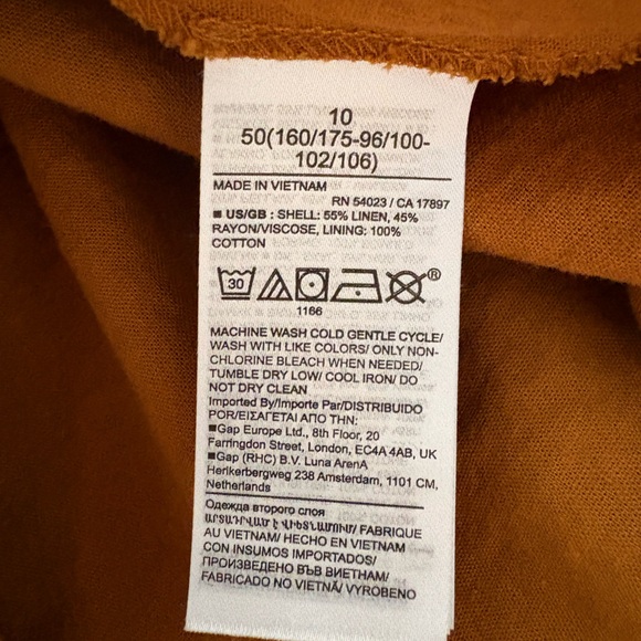 Banana Republic Manon Linen Blend Maxi Cutout Dress Sz 10 - Picture 11 of 15